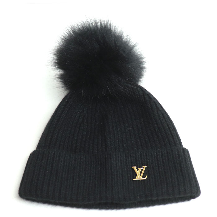 LOUIS VUITTON ルイ・ヴィトン ビーニー LV コールド スパーク ニットキャップ ノワール M79256 レディース【中古】【美品】