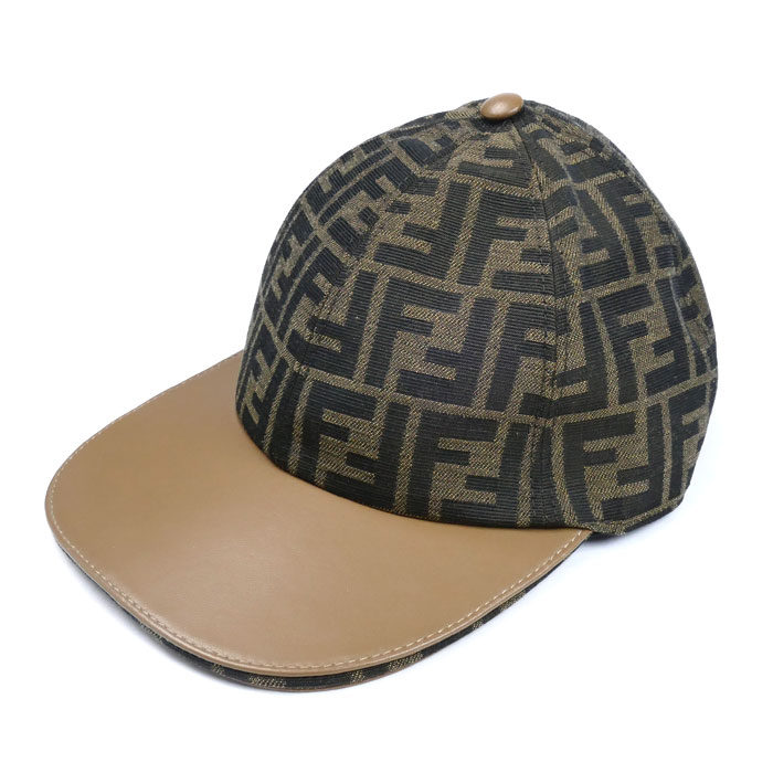 FENDI フェンディ ズッカ ベースボールキャップ キャップ ブラウン FXQ675 ALSG 58 ユニセックス【中古】