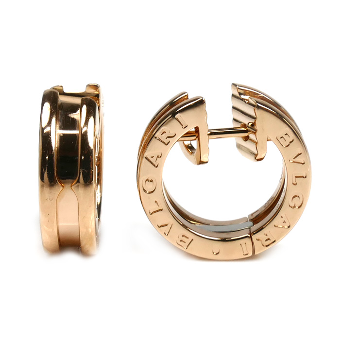 BVLGARI ブルガリ K18PG ピンクゴールド B-ZERO1  ピアス OR855482  8.5g レディース【中古】【美品】