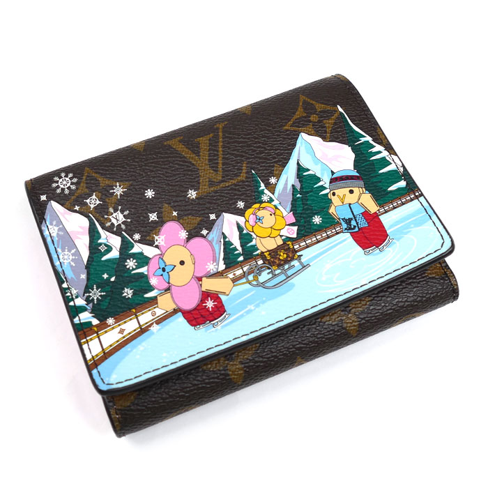 LOUIS VUITTON ルイ・ヴィトン ポルトフォイユヴィクトリーヌ コンパクトウォレット 三つ折り財布 モノグラム ブラウン/マルチ M82622 レディース【中古】【美品】