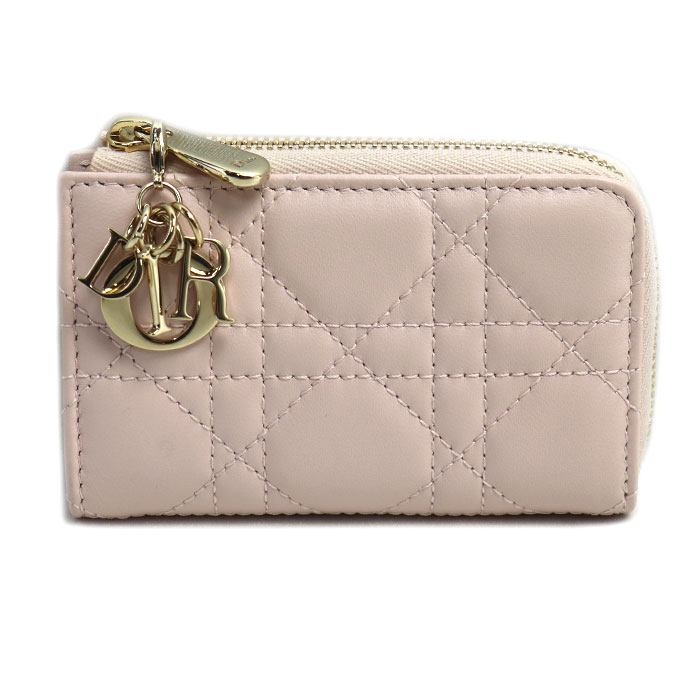 Dior ディオール レディディオール カナージュ YUZU キーケース ピンク S6043ONMJ_M413 レディース【中古】【美品】