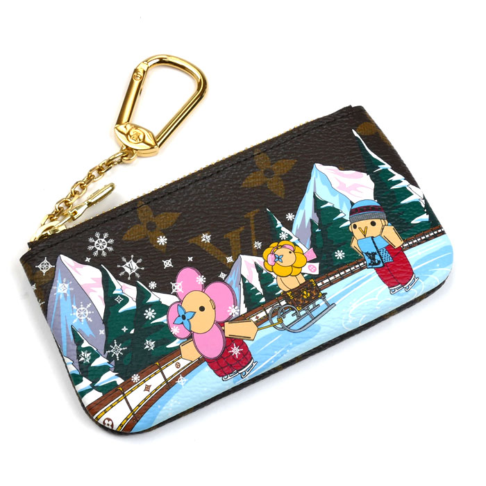 LOUIS VUITTON ルイ・ヴィトン ヴィヴィエンヌ ポシェットクレ コインケース モノグラム ブラウン×ピンク M82620  レディース【中古】【美品】