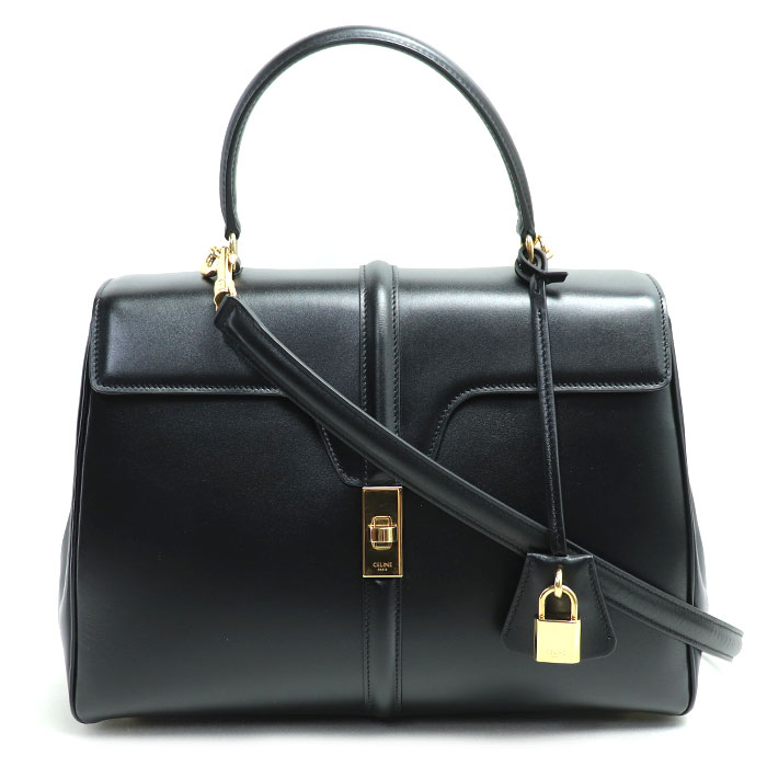 CELINE セリーヌ 16セーズ クラシック 2Way ハンドバッグ ブラック 187373BEY.38NO レディース【中古】【美品】