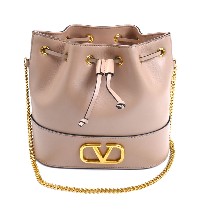 Valentino Garavani ヴァレンティノ・ガラヴァーニ Vロゴ チェーン ショルダーバッグ ピンク 4W2P0T83HPF GF9 レディース【中古】【美品】