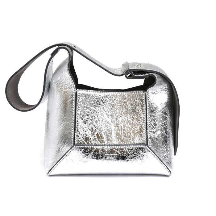 JIMMY CHOO ジミーチュウ ダイヤモンド ホーボー スモール ショルダーバッグ シルバー DIAMONDHOBOSBYK レディース【中古】【美品】