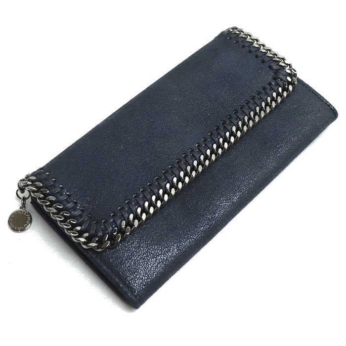 Stella McCartney ステラマッカートニー ファラベラ ロングウォレット 長財布 ネイビー 430999 W9132 レディース【中古】【美品】