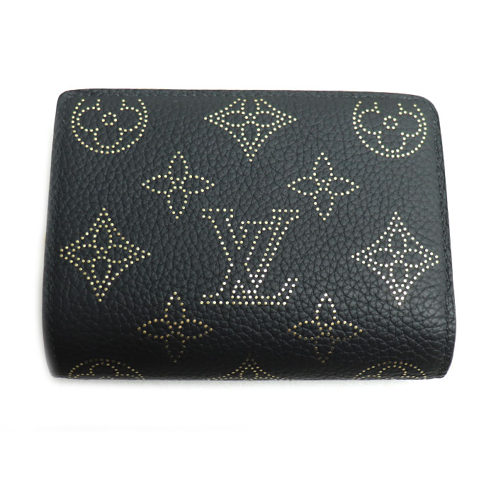 LOUIS VUITTON ルイ・ヴィトン ポルトフォイユ クレア コンパクトウォレット 三つ折り財布 マヒナ ブラック M82743 レディース【中古】
