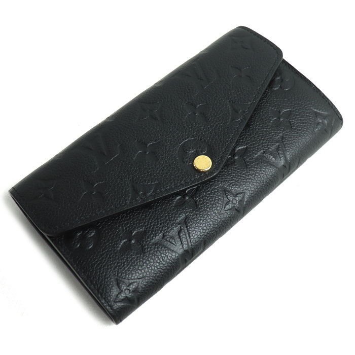 LOUIS VUITTON ルイ・ヴィトン ポルトフォイユサラ 長財布 モノグラムアンプラント ノワール M82257 レディース【中古】