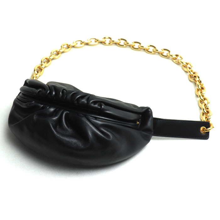 BOTTEGAVENETA ボッテガヴェネタ ザ チェーンポーチ ボディバッグ ブラック 651445 レディース【中古】
