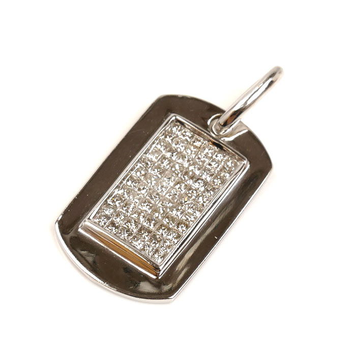 K18WG ホワイトゴールド ダイヤ ペンダントトップ ダイヤモンド1.00ct 4.6g レディース【中古】