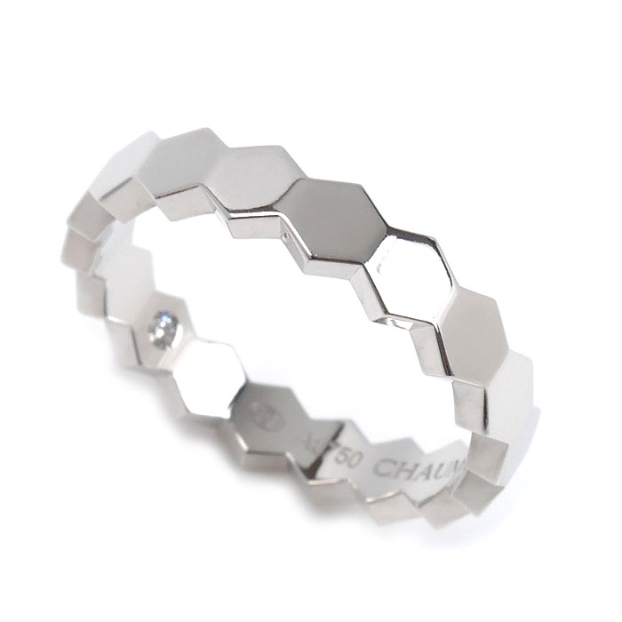 Chaumet ショーメ K18WG ホワイトゴールド ビーマイラブ ハニカム  リング・指輪 083358 14号 54 4.5g レディース【中古】【美品】
