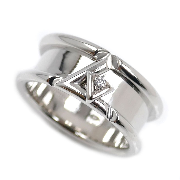 LOUIS VUITTON ルイ・ヴィトン K18WG ホワイトゴールド リング LV ヴォルト ワン  リング・指輪 Q9O59 ダイヤモンド 12.7g メンズ【中古】