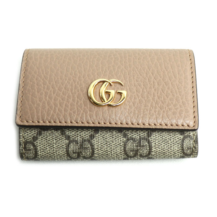 GUCCI グッチ ダブルG バイカラー キーケース キーケース ピンク ベージュ 456118 レディース【中古】【美品】