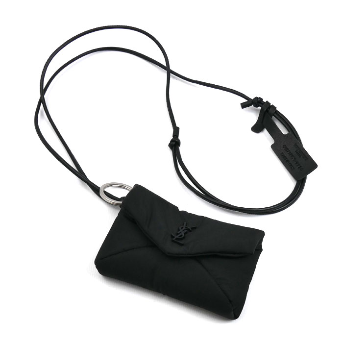 SAINT LAURENT サンローラン カサンドラ ミニ エンベロープ  ポーチ ブラック 797979 FADKQ 1000 レディース【中古】【美品】