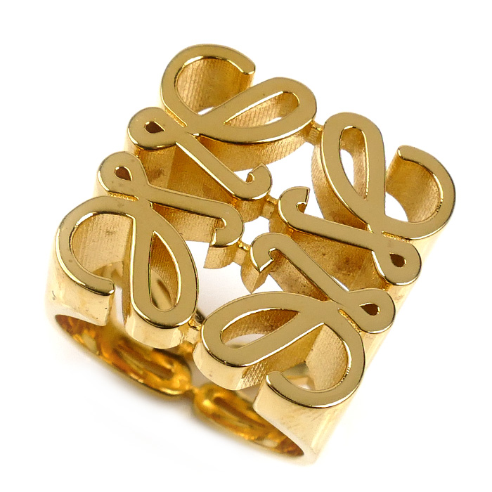 LOEWE ロエベ シルバー925 アナグラム シュバリエール リング・指輪 J821305X10 13号 13.1g レディース【中古】