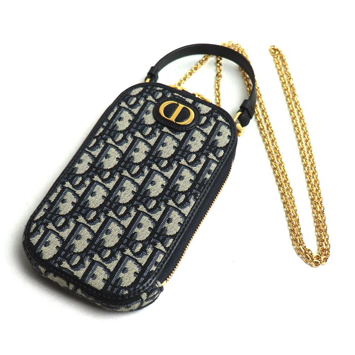Dior ディオール 30モンテーニュ  ポーチ ネイビー S2114UTZQ_M928 レディース【中古】【美品】