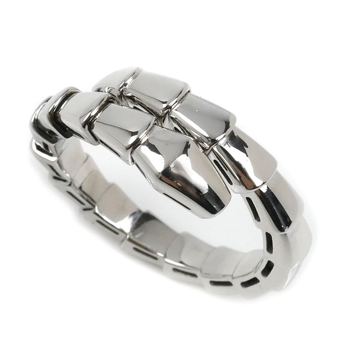 BVLGARI ブルガリ K18WG ホワイトゴールド セルペンティ ヴァイパー リング・指輪 358649 15号 7.2g L レディース【中古】【美品】