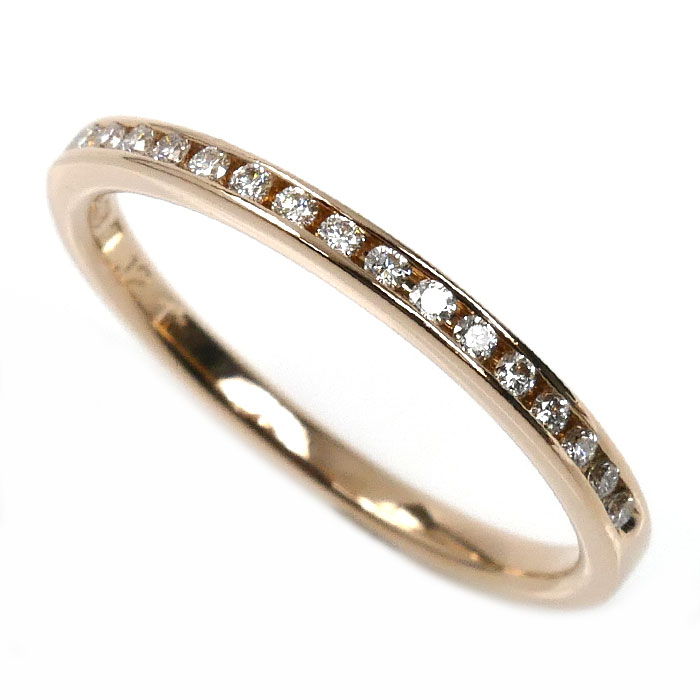 ROYAL ASSCHER K18PG ピンクゴールド ハーフエタニティ リング・指輪 JRI0225PG ダイヤモンド0.12ct 11号 2.0g レディース【中古】【美品】