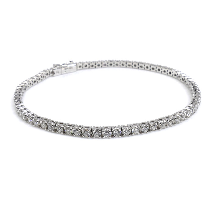 TASAKI タサキ K18WG ホワイトゴールド テニスブレス ブレスレット ダイヤモンド2.38ct 9.9g 18cm レディース【中古】【美品】