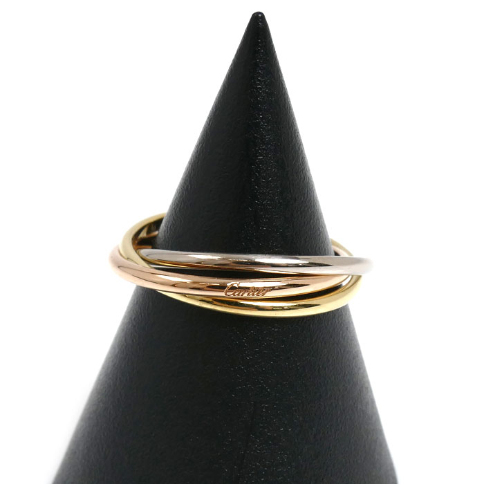CARTIER カルティエ K18YG/PG/WG トリニティ リング・指輪 10号 50 3.2g レディース【中古】【美品】