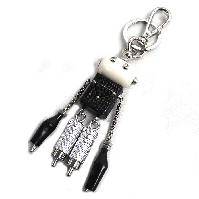 PRADA プラダ GP レザー ロボット バッグチャーム チャーム レディース【中古】【美品】