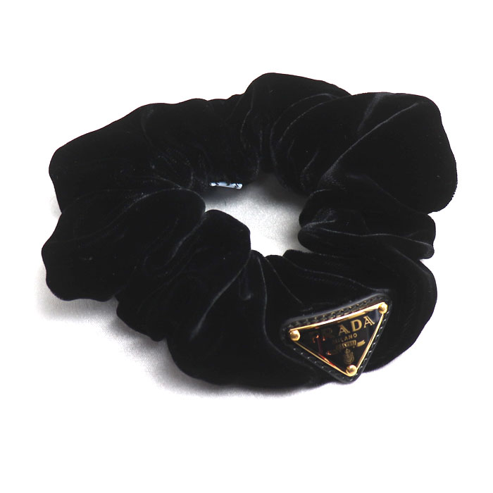 PRADA プラダ ベルベット ビスコース /キュプラ シュシュ ヘアアクセサリー シュシュ 1IF015_068_F0002 レディース【中古】【美品】