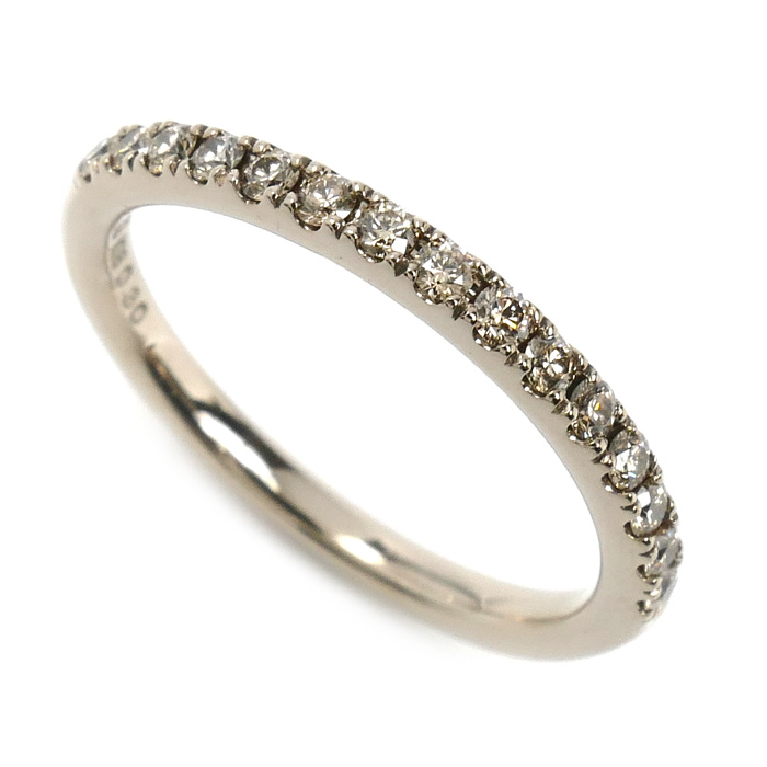 カシケイ ラインリング K18WG ホワイトゴールド ハーフエタニティ リング・指輪 BL001 ダイヤモンド0.30ct 15.5号 3.4g レディース【中古】【美品】