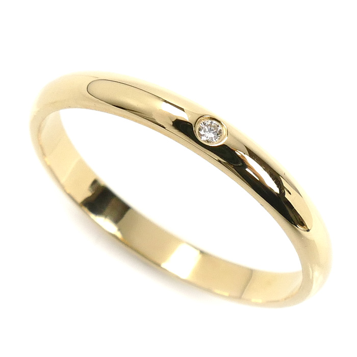 CARTIER カルティエ K18YG イエローゴールド 1895 ウェディング 1P ダイヤ リング・指輪 B4057658 ダイヤモンド 17.5号 58 2.6g レディース【中古】【美品】