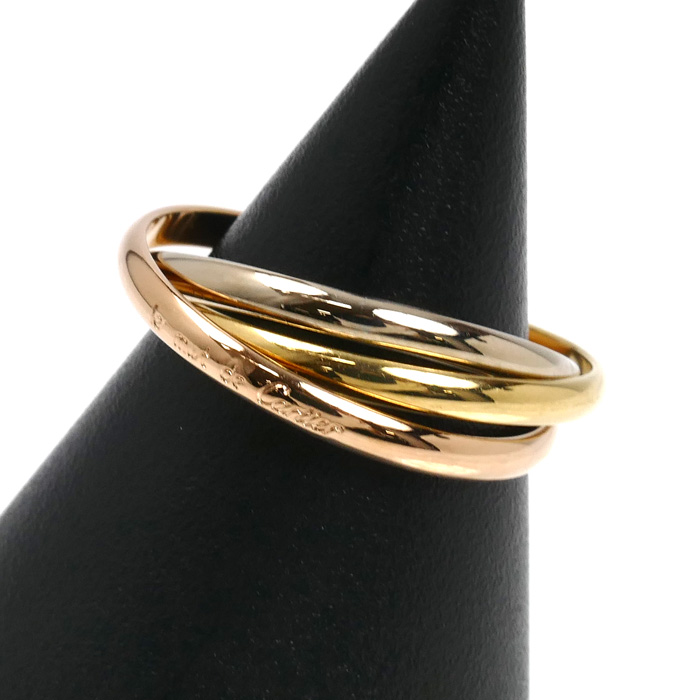 CARTIER カルティエ K18YG/PG/WG トリニティ les must de  リング・指輪 12号 52 3.5g レディース【中古】【美品】