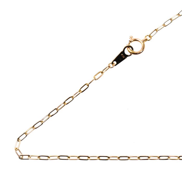 K18PG ピンクゴールド ネックレス 小豆 2.7g 45cm レディース【中古】