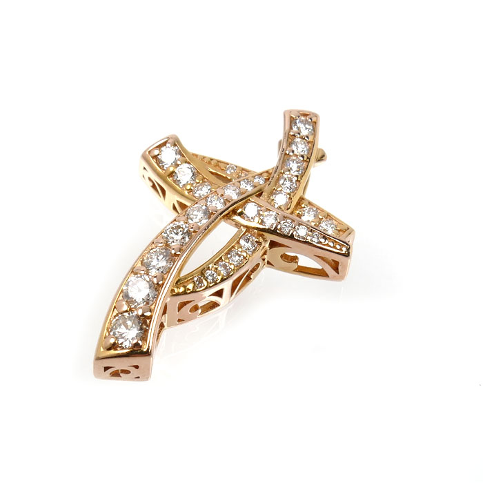 ゆきざき K18PG ピンクゴールド ル・ペティットマン  ペンダントトップ ダイヤモンド0.30ct 1.8g Sサイズ レディース【中古】