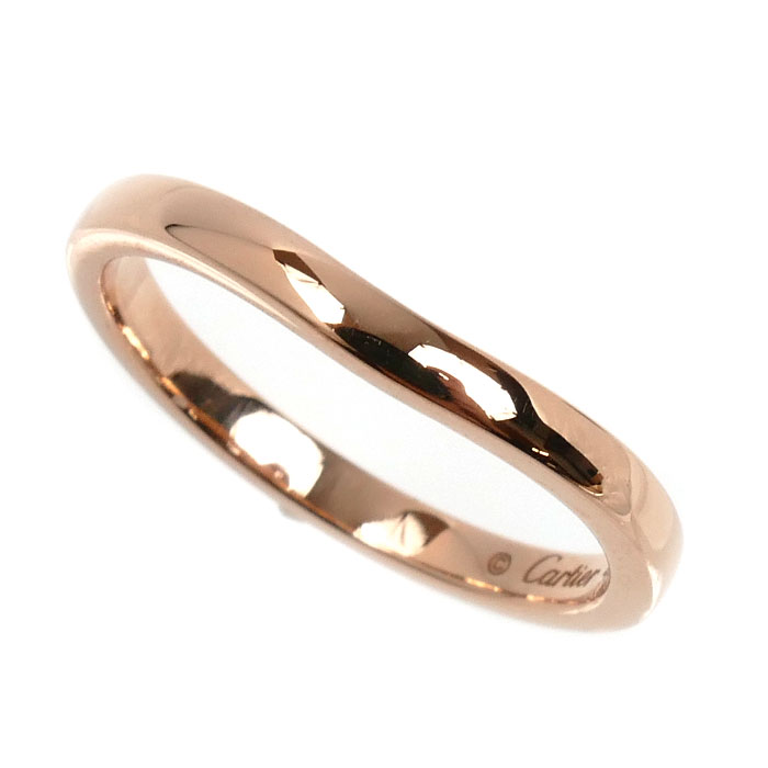 CARTIER カルティエ K18PG ピンクゴールド バレリーナ カーブ ウェディング  リング・指輪 B4098548 8号 48 2.2g レディース【中古】【美品】