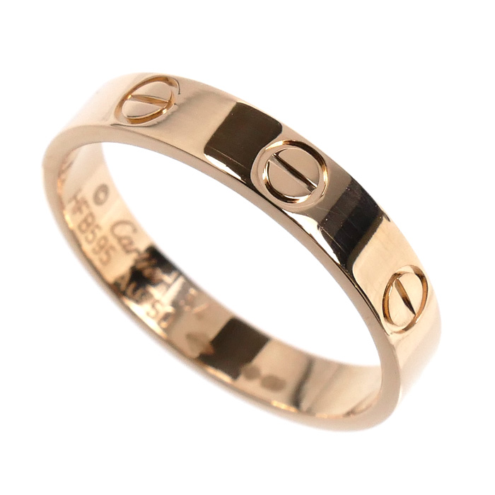 CARTIER カルティエ K18PG ピンクゴールド ミニラブ リング・指輪 B4085254 13.5号 54 3.2g レディース【中古】【美品】