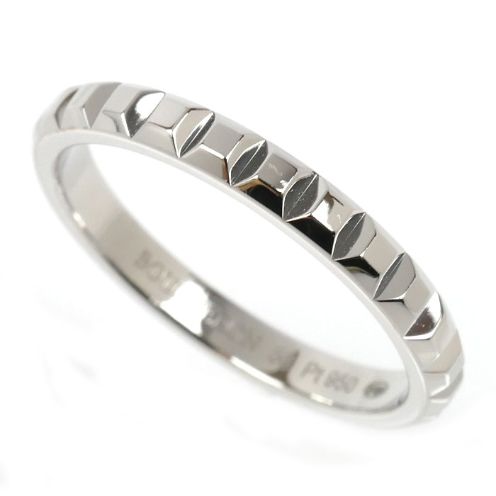 Boucheron ブシュロン Pt950プラチナ クルドパリ ミディアム リング・指輪 JAL00109 17.5号 58 5.2g ユニセックス【中古】【美品】