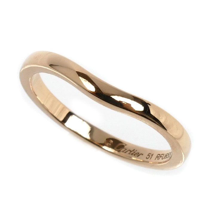 CARTIER カルティエ K18PG ピンクゴールド バレリーナ カーブ ウェデング リング・指輪 B4098551 10.5号 51 2.4g レディース【中古】【美品】