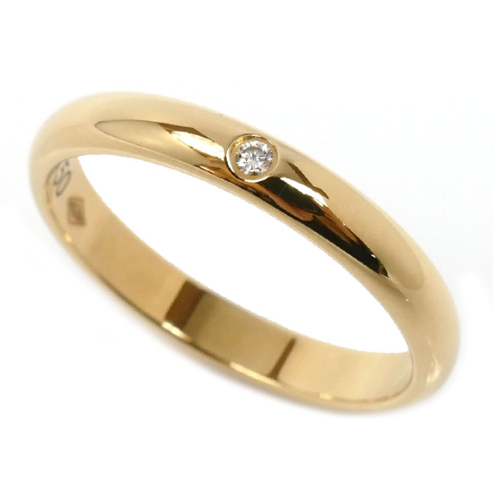 CARTIER カルティエ K18YG イエローゴールド 1895 ウェディング 1Pダイヤ リング・指輪 B4057648 ダイヤモンド 8号 48 2.2g レディース【中古】【美品】