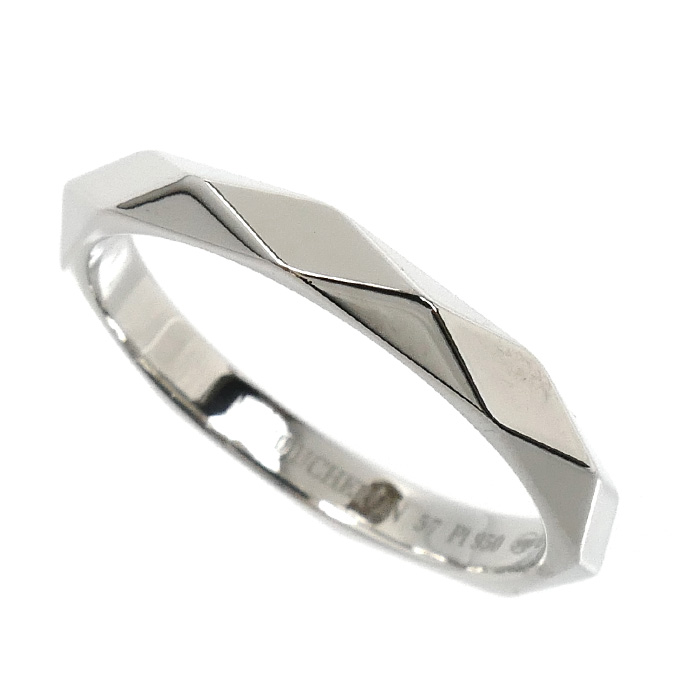Boucheron ブシュロン Pt950プラチナ ファセット ミディアム リング・指輪 JAL00014 16.5号 57 4.9g レディース【中古】【美品】