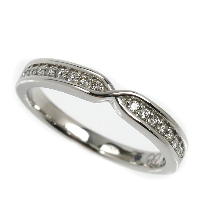 Pt900プラチナ ダイヤ リング・指輪 ダイヤモンド0.08ct 7号 3.3g レディース【中古】【美品】