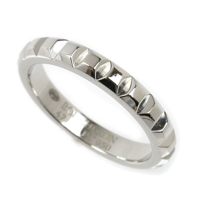 Boucheron ブシュロン Pt950プラチナ クルドパリ ミディアム リング・指輪 JAL00109 7号 47 4.1g レディース【中古】【美品】