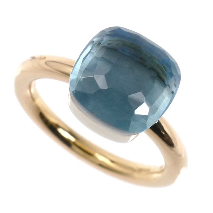 Pomellato ポメラート K18PG ピンクゴールド ヌード クラシック リング・指輪 ブルートパーズ 13号 8.2g レディース【中古】