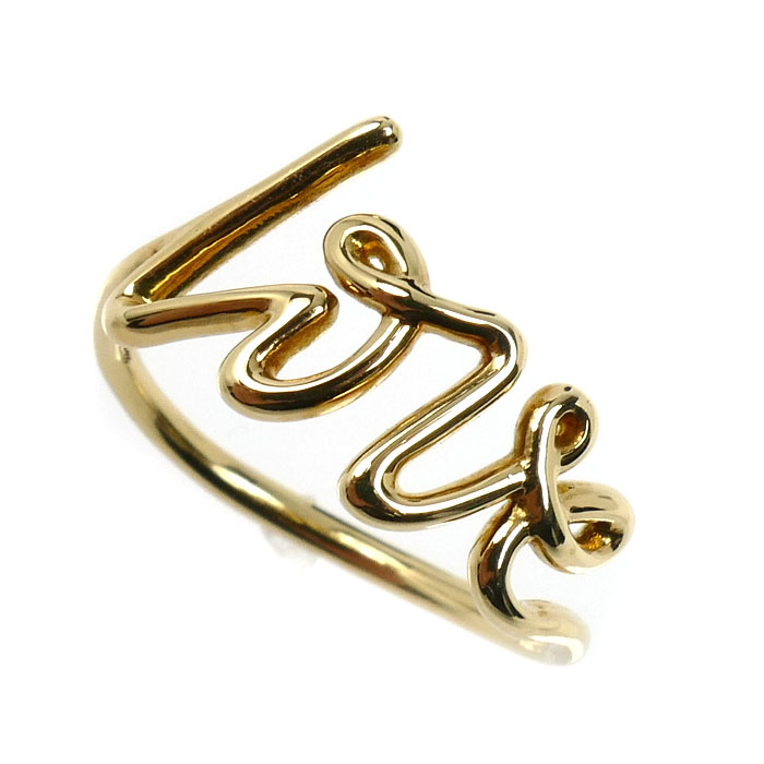 TIFFANY&Co. ティファニー K18YG イエローゴールド パロマ グラフィティ ラブ リング・指輪 13号 2.6g レディース【中古】