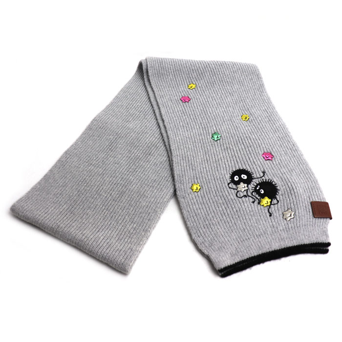 LOEWE ロエベ ジブリ 千と千尋の神隠し ススワタリ マフラー グレー F606257X19 レディース【中古】