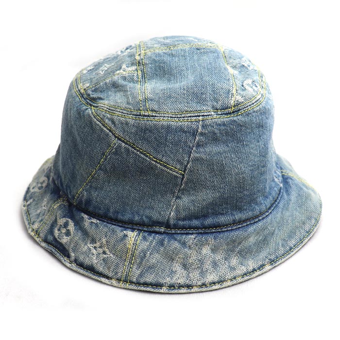 LOUIS VUITTON ルイ・ヴィトン ボネ ダミエジャイアント ウェーブモノグラム ハット ブルー MP2734 60 ユニセックス【中古】