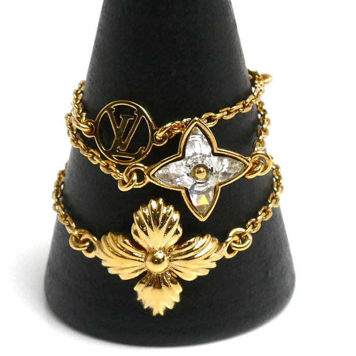 LOUIS VUITTON ルイ・ヴィトン GP ラインストーン セット3バーグ ブルーミングストラス リング・指輪 M68378  レディース【中古】