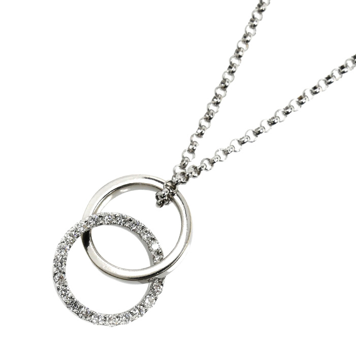 Vendome Aoyama ヴァンドーム青山 K18WG ホワイトゴールド ネックレス ダイヤモンド0.27ct 6.2g 45cm レディース【中古】【美品】