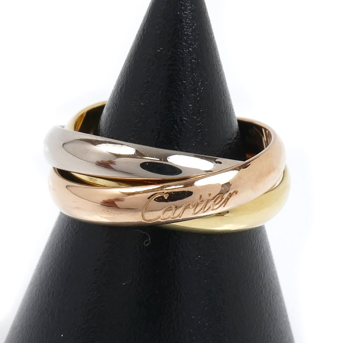 CARTIER カルティエ K18YG/PG/WG トリニティ リング・指輪 13号 53 8.2g レディース【中古】【美品】
