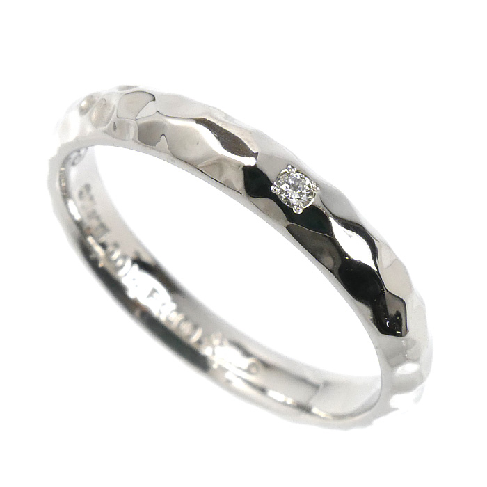 K.UNO ケイウノ Pt900プラチナ ディズニー リング・指輪 ダイヤモンド0.014ct 10号 3.8g レディース【中古】【美品】