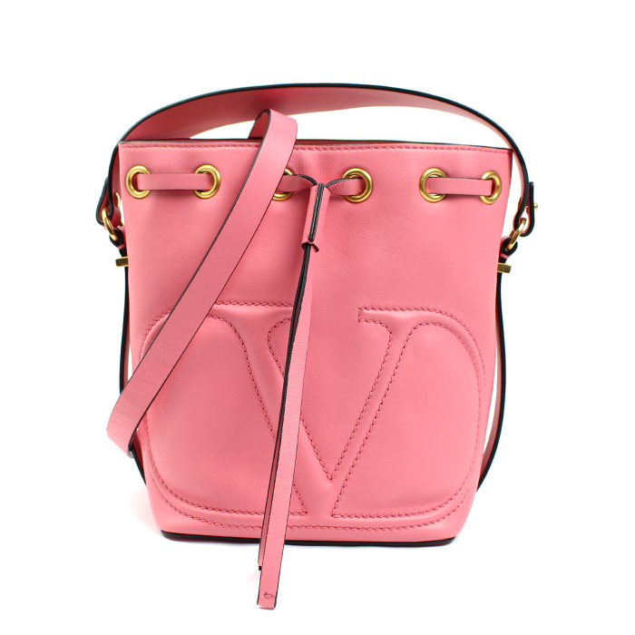 Valentino Garavani ヴァレンティノ・ガラヴァーニ Vロゴ 2Wayショルダーバッグ ピンク XW9B0G54NJC レディース【中古】【美品】