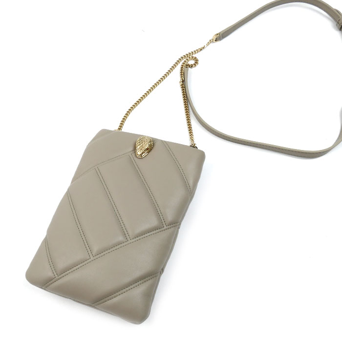 BVLGARI ブルガリ セルペンティ ショルダーバッグ グレー 291812 スマホケース レディース【中古】【美品】