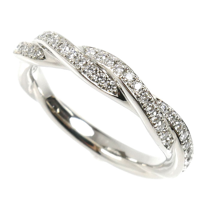 LAZARE  ラザール Pt950プラチナ IVY アイヴィ PR42 リング・指輪 ダイヤモンド0.21ct 11.5号 6.5g レディース【中古】【美品】